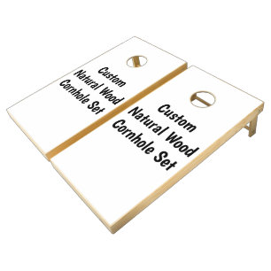 Design Your Own Custom Natural Wood Cornhole Set