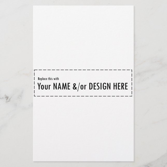 Design Your Own Custom Personalize Name Design Stationery (Front)
