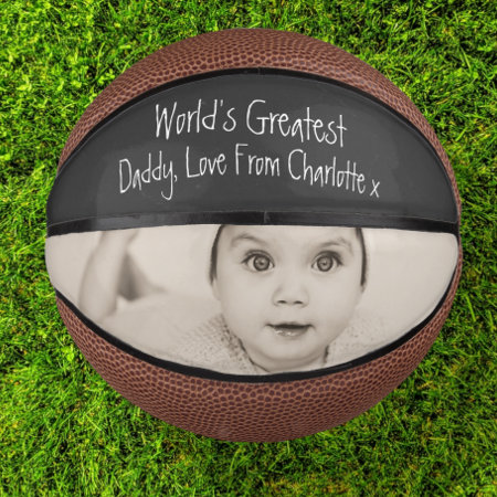 Design Your Own Custom Personalized Fathers Day Mini Basketball