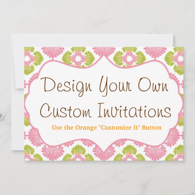 Design your Own Custom Personalized Invitations (Front)