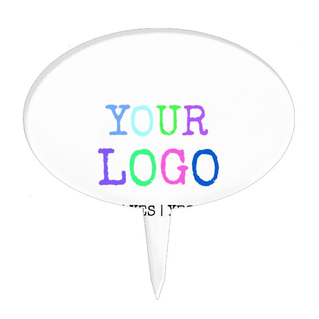 Design Your Own Custom Personalized Logo Cake Topper (Front)