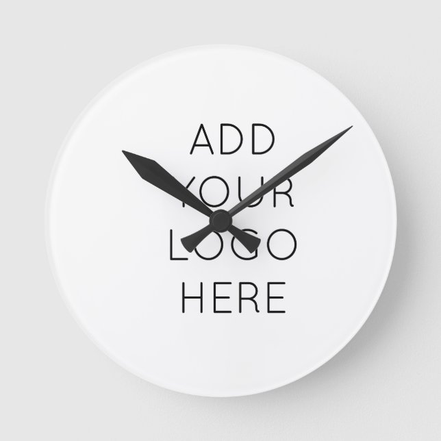 Design Your Own Custom Personalized Logo Image Round Clock (Front)