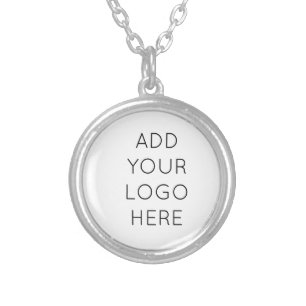 Design Your Own Custom Personalized Logo Image Silver Plated Necklace
