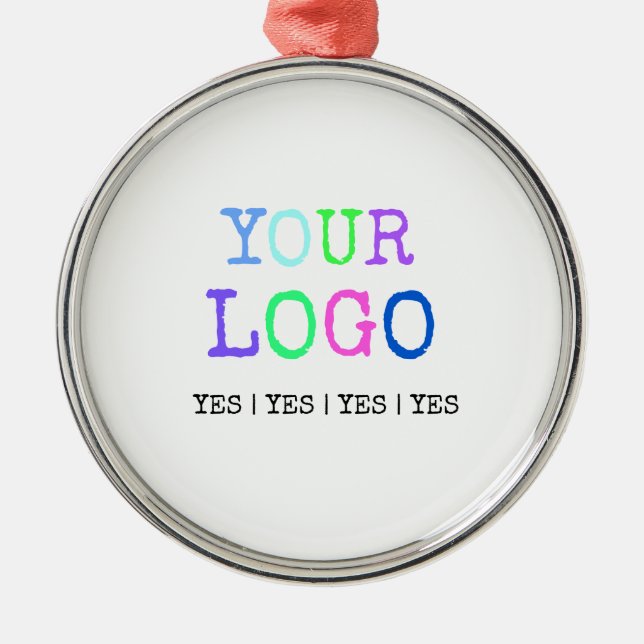 Design Your Own Custom Personalized Logo Metal Ornament (Front)