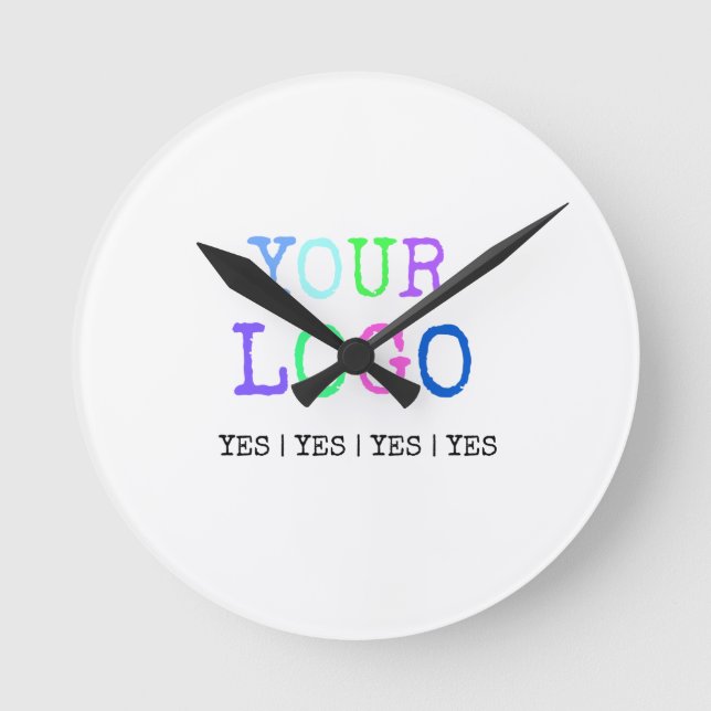 Design Your Own Custom Personalized Logo Round Clock (Front)