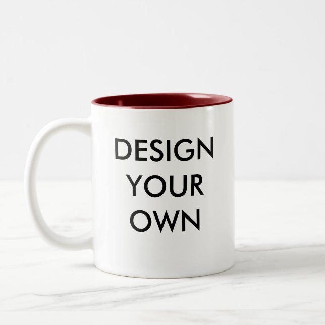 Design Your Own Custom Personalized Two-Tone Mug (Left)