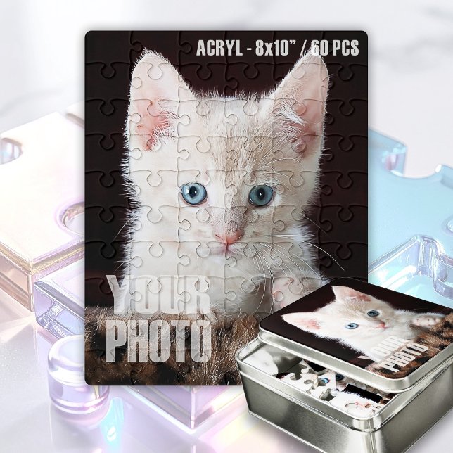 Design Your Own Custom Pet Photo 8x10” Acrylic Jigsaw Puzzle (Creator Uploaded)
