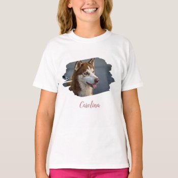 Design Your Own Custom Photo Add Name Horz Picture T-shirt by red_dress at Zazzle