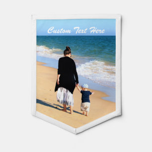 Design Your Own Custom Photo Pennant with Text