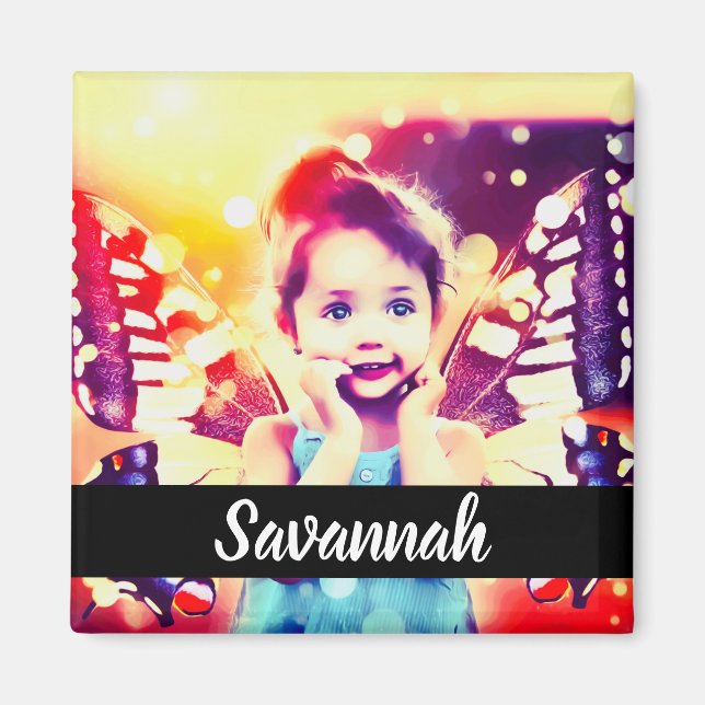 Design Your Own Custom Photo Personalized Name Magnet (Front)