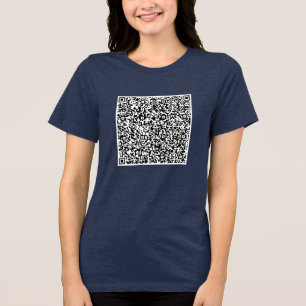 Design Your Own Custom QR Code Funny Tri-Blend Shirt