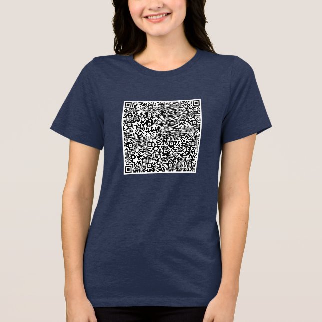 Design Your Own Custom QR Code Funny Tri-Blend Shirt (Front)