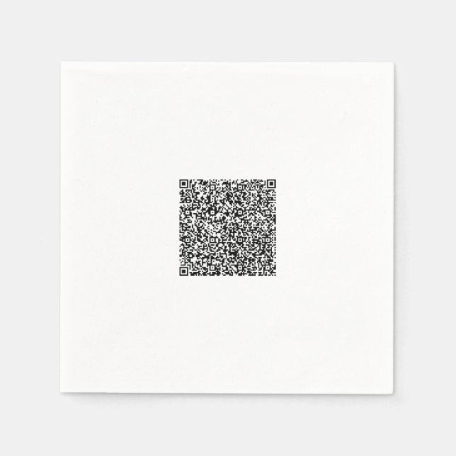 Design Your Own Custom QR Code Napkins Template (Front)