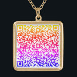 Design Your Own Custom QR Code Necklace Gift<br><div class="desc">Custom Color - Personalized Necklaces with Your QR Code Scan Info - Special Massage Necklace Gift - Add Your QR Code - Image or Photo / or Name - Custom Text - Resize and Move or Remove / Add Elements - Image / Text with Customization Tool. Choose / Add Your...</div>