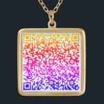 Design Your Own Custom QR Code Necklace Gift<br><div class="desc">Custom Color - Design Your Own Personalized Necklaces with Your QR Code Scan Info - Special Massage Necklace Gift - Add Your QR Code - Image or Photo / or Name - Custom Text - Resize and Move or Remove / Add Elements - Image / Text with Customization Tool. Choose...</div>