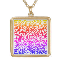 Design Your Own Custom QR Code Necklace Gift