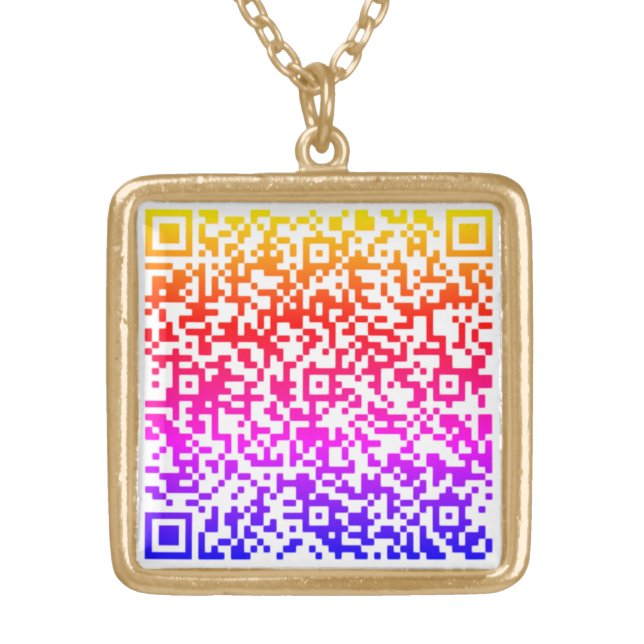 Design Your Own Custom QR Code Necklace Gift (Front)