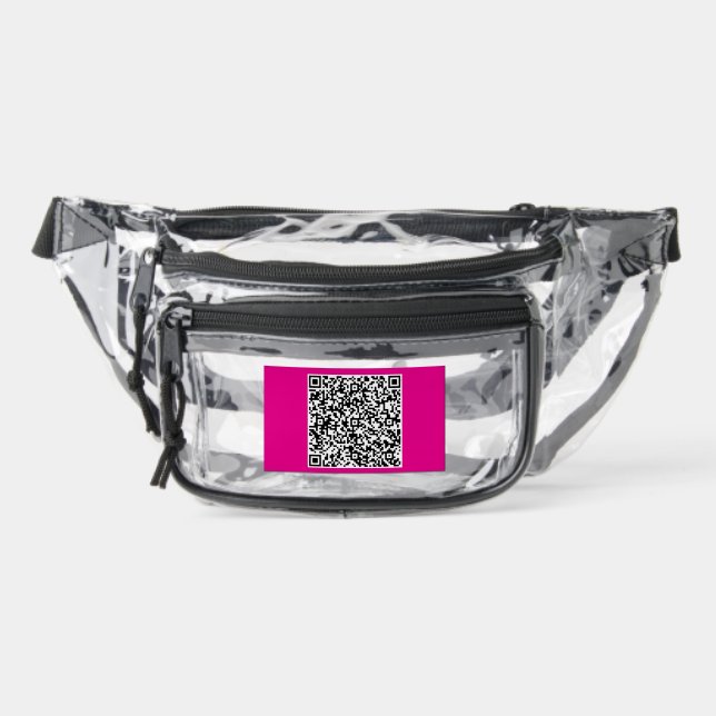 Design Your Own Custom QR Code Personalized Clear Fanny Pack (Front)