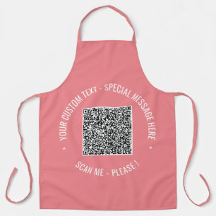 Design Your Own Custom QR Code Text Colors Apron