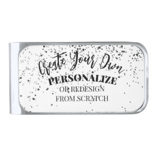 Design Your Own Custom Silver Finish Money Clip