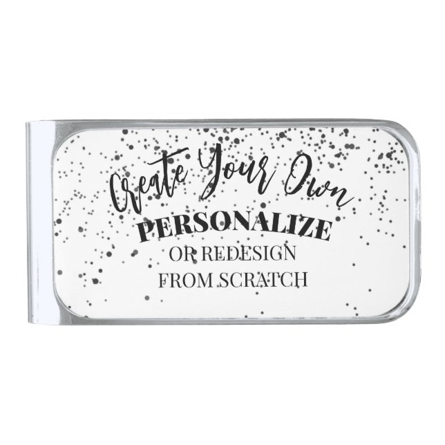 Design Your Own Custom Silver Finish Money Clip (Front)
