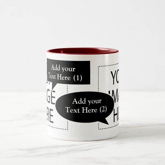 Design Your Own Custom Speech Bubbles Coffee Mugs (Center)