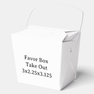 Design Your Own custom Take Out 3x2.25x3.125 Favor Boxes