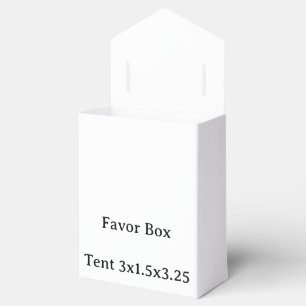 Design Your Own custom Tent 3x1.5x3.25 Favor Boxes