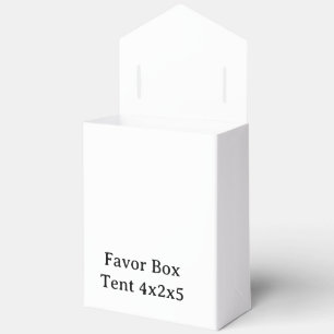Design Your Own custom Tent 4x2x5 Favor Boxes
