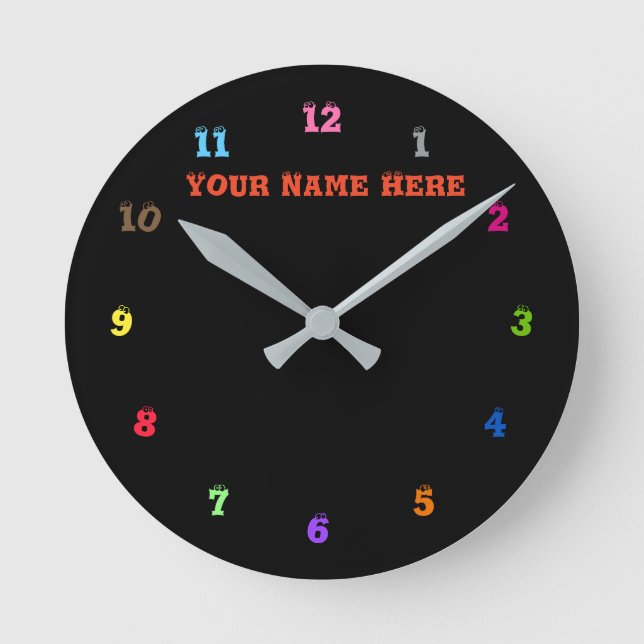 Design Your Own Custom Text and Colors Clock (Front)