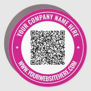 Design Your Own Custom Text and QR Code Car Magnet