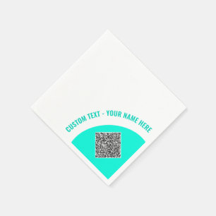 Design Your Own Custom Text and QR Code Napkins