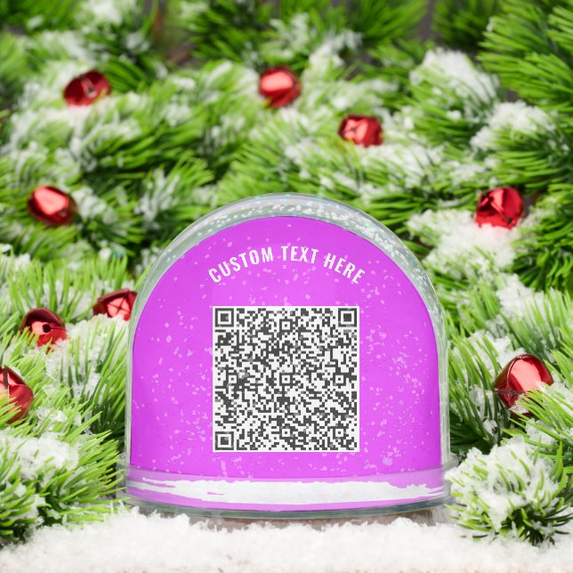 Design Your Own Custom Text and QR Code Snow Globe (Christmas)