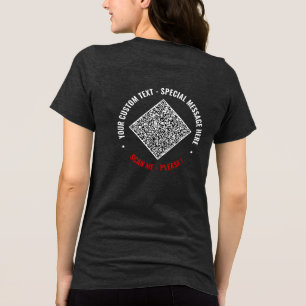 Design Your Own Custom Text and QR Code Tri-Blend Shirt
