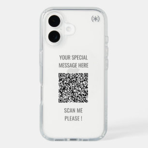 Design Your Own Custom Text QR Code iPhone Case