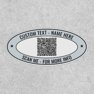 Design Your Own Custom Text QR Code Patch Template
