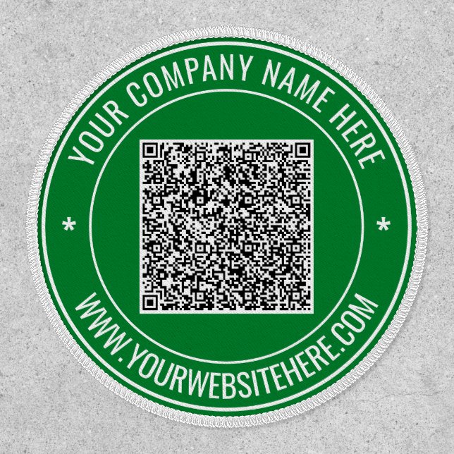 Design Your Own Custom Text QR Code Patch Template (Front)