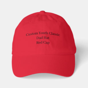 Design Your Own Custom Youth Classic Dad Hat Red