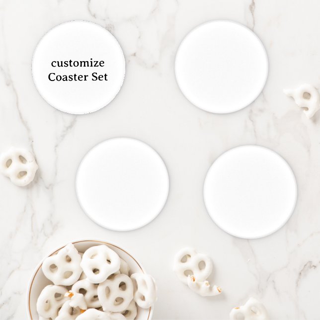 Design Your Own customise Round Coaster Set (In Situ)