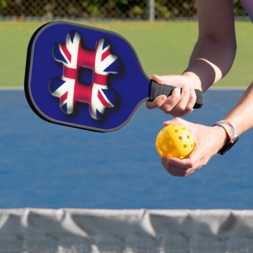 Design Your Own Cute Nice and Lovely Hashtag UK   Pickleball Paddle