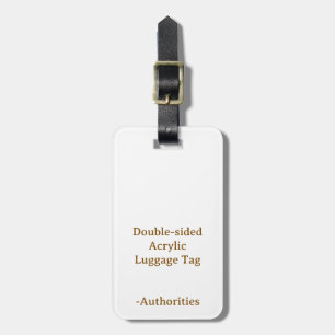 Design Your Own Double-sided Acrylic Luggage Tag