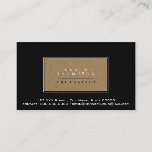 design your own elegant black prof standard business card