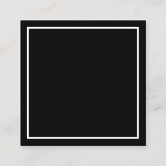 Design Your Own Elegant Solid Black Square Business Card
