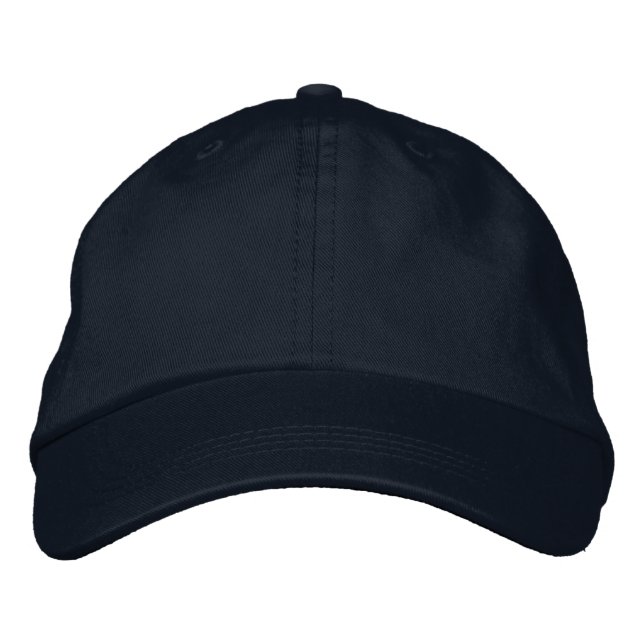 Design Your Own Embroidered Hat - Navy Blue (Front)