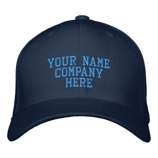 Design Your Own Embroidered Text Baseball Hats (Front)