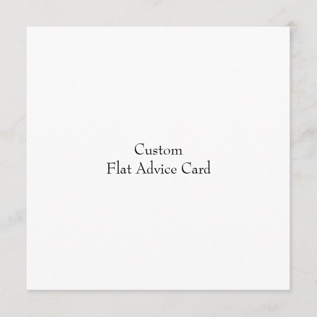 Design Your Own Flat  Advice Card (Front)