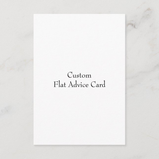 Design Your Own Flat  Advice Card (Front)