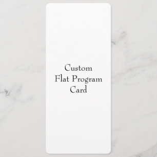 Design Your Own Flat Program Card