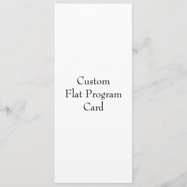 Design Your Own Flat Program Card (Front)
