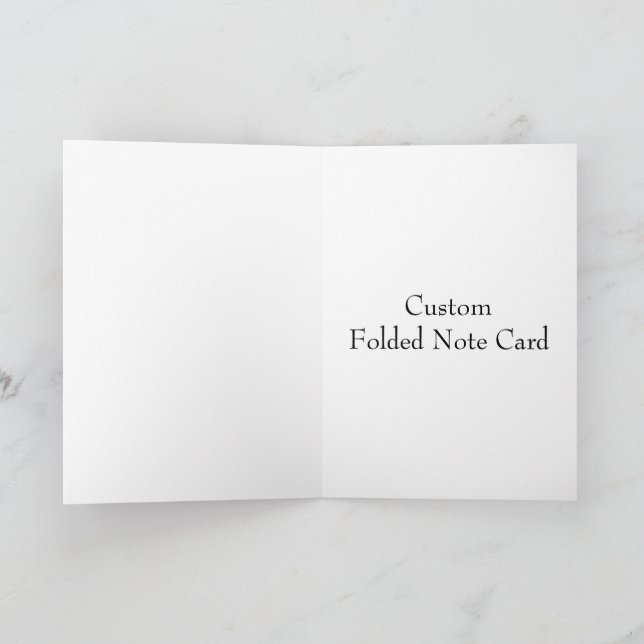 Design Your Own Folded  Note Card (Inside)
